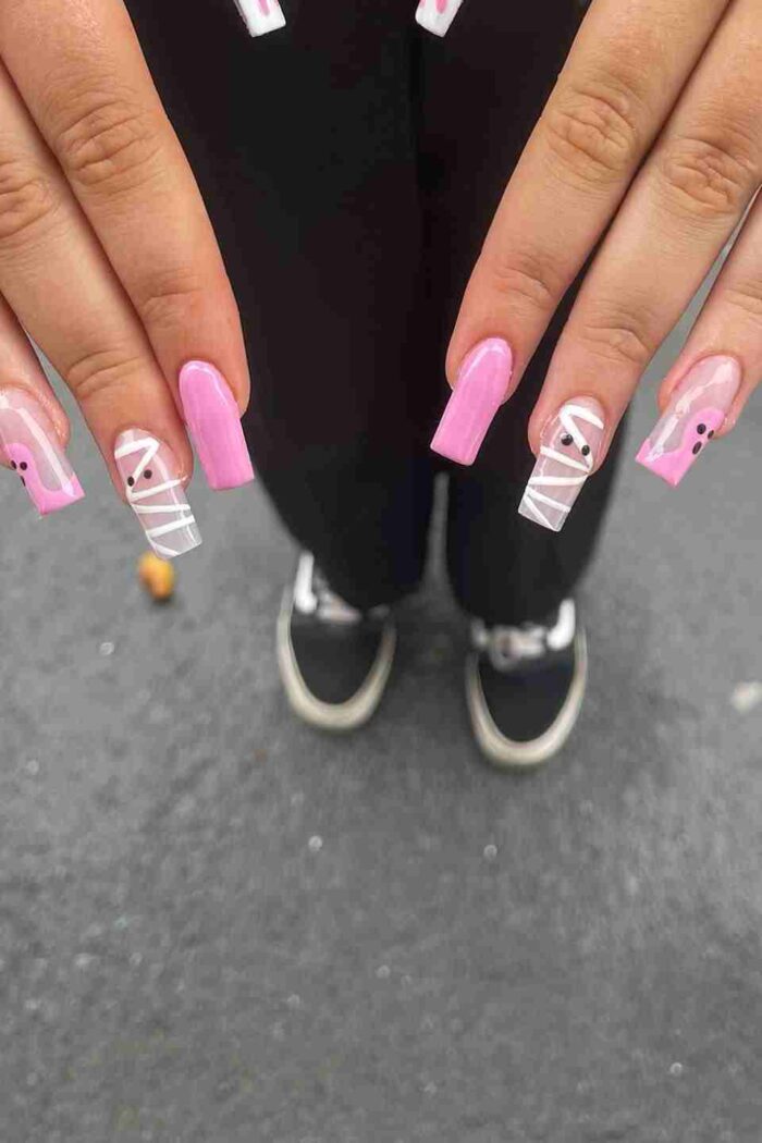 25+ Stunning Halloween pink nails For Every Mood And Costume